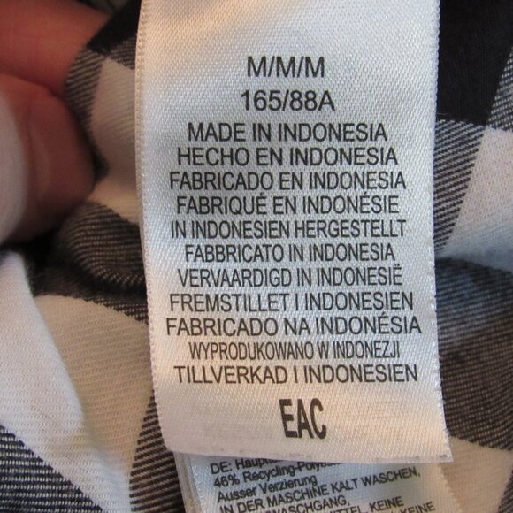 Marmot Black & White Lightweight Flannel with Side Pockets Size Medium EUC - Picture 8 of 9